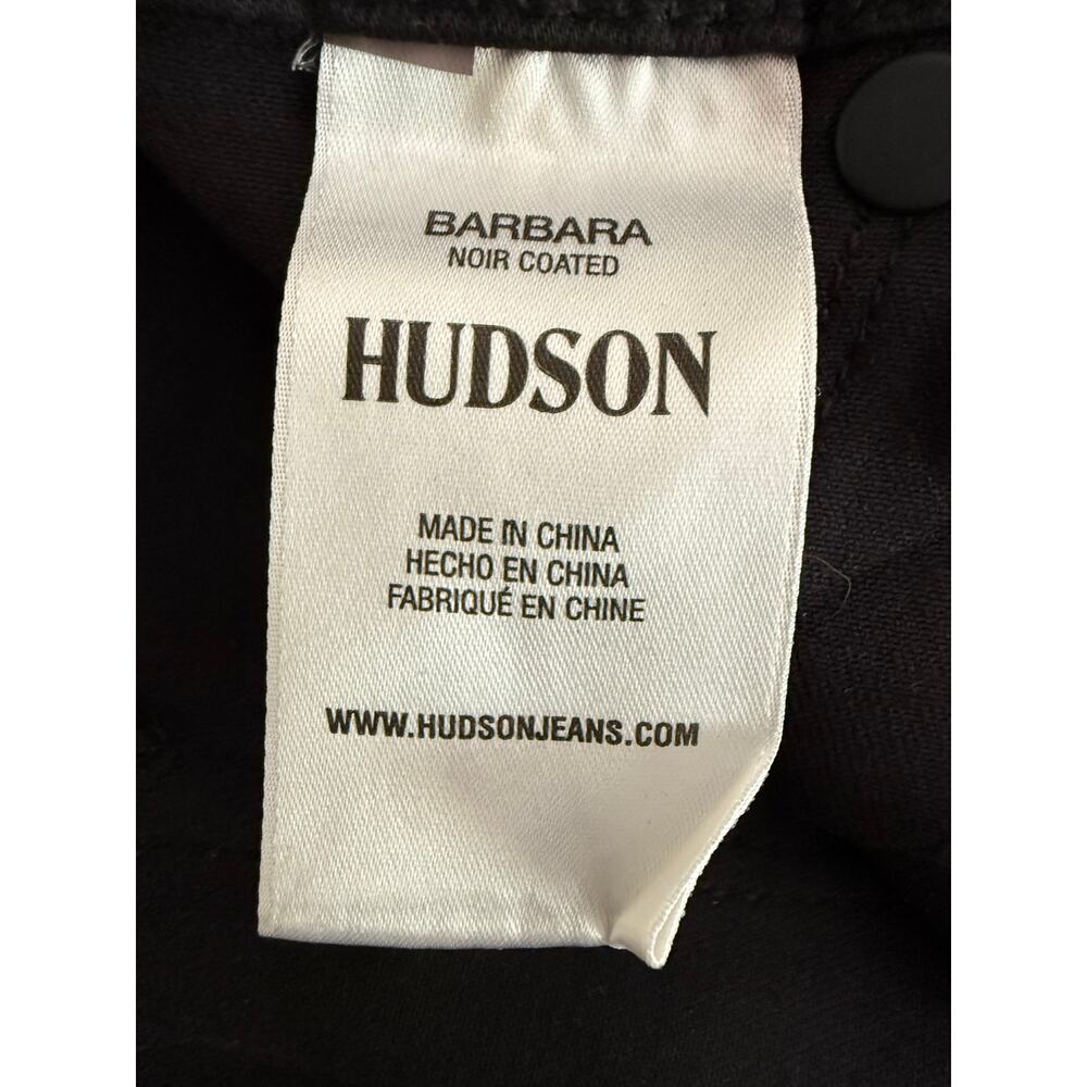 Hudson Barbara High Waist Boot Cut Black Noir Coated Jeans Size 27 US 4 - Picture 9 of 11